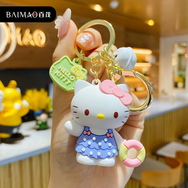Móc Khóa Hình Mèo Hello Kitty Bằng Epoxy Dễ Thương