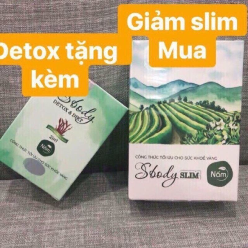 [ CHÍNH HÃNG ] GIẢM CÂN SBODY SLIM NẤM + TẶNG 1 HỘP DETOX khử mỡ