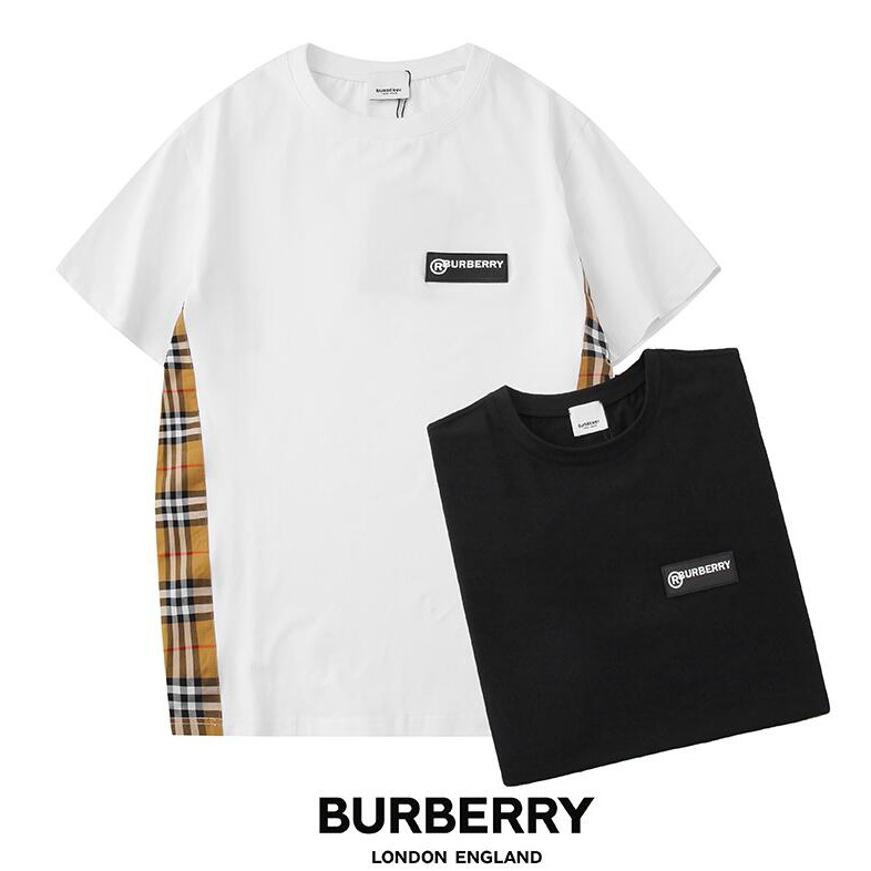 Áo thun unisex tay ngắn họa tiết Burberry thời trang