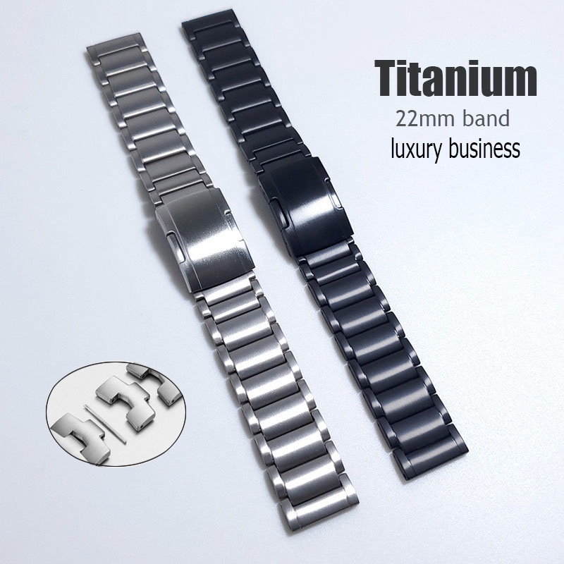 Dây Đeo Đồng Hồ Bằng Titan 22mm Cho Huawei GT2 GT3 Pro 46mm Samsung Watch 3 45mm S3 Light