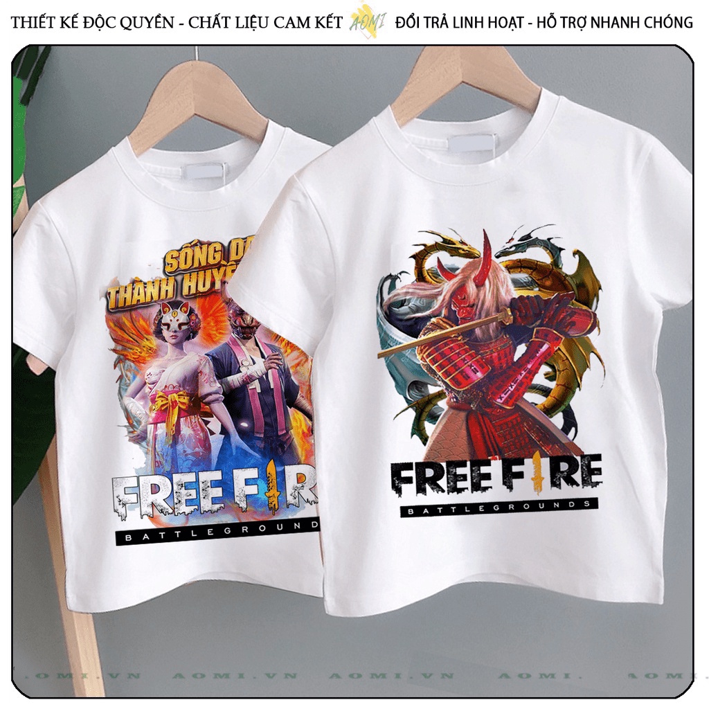 ÁO THUN FREE FIRE UNISEX PHÔNG NAM NỮ GIA ĐÌNH CẶP ĐÔI CÓ SIZE TRẺ EM CHO BÉ TRAI GÁI  3158 Store