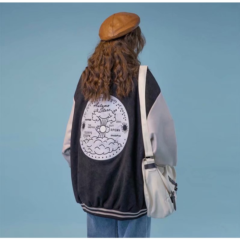 Áo khoác bomber nữ nam vintage TMs501 | BigBuy360 - bigbuy360.vn