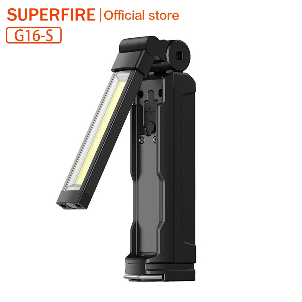 Đèn Pin LED Supfire G16-S Có Thể Sạc Điều Chỉnh Góc 360 Độ Siêu Sáng Có Đế Từ Dùng Câu Cá Sửa Chữa Ô Tô