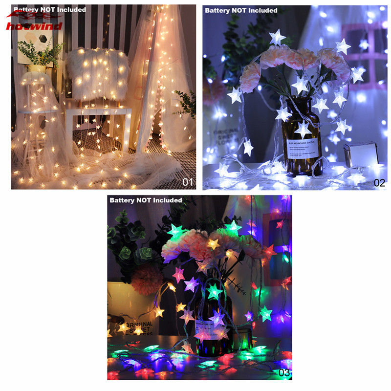 Dây Đèn Led Hình Ngôi Sao Trang Trí Nội Thất Cho Giáng Sinh Halloween