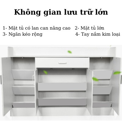 Tủ giày đẹp dài 1m2, tủ giày hiện đại đựng giày TUR011