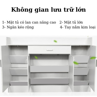 Tủ đựng giày dép bằng gỗ Kệ giày hiện đại đựng đồ nhiều ngăn đa năng cao cấp TUR011