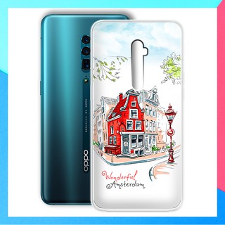 Ốp lưng Oppo Reno 10X Zoom Edition (6.6inch) in họa tiết du lịch các nước tranh phong cảnh mùa hè - 01230 Silicone Dẻo