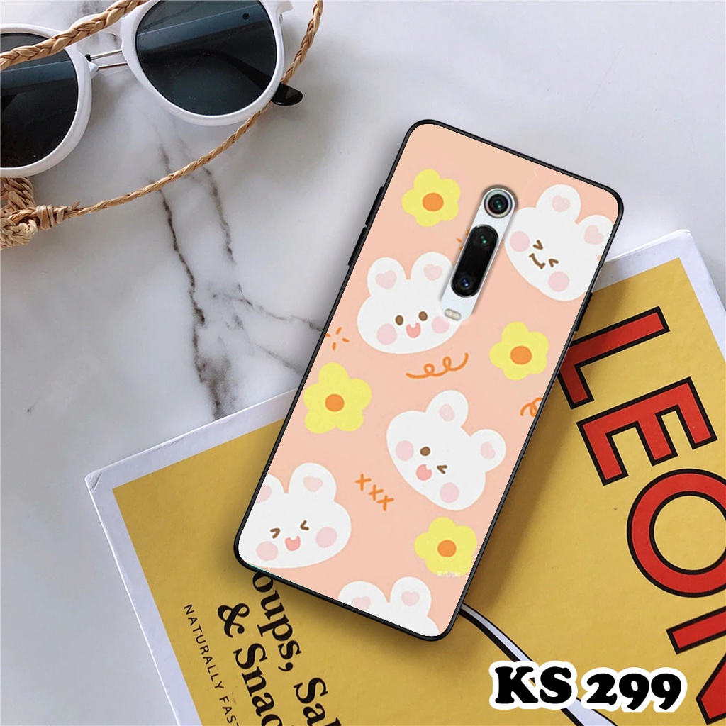 Ốp lưng Xiaomi Redmi K20 - Redmi K20 Pro - Redmi K30 - Ốp in hình gấu &amp; thỏ đang yêu - lưng nhám viền TPU cao cấp