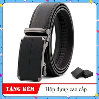 Thắt lưng nam da thật | dây nịt nam da bò mặt khóa tự động cao cấp - tặng kèm hộp | tl nham sen.shop44