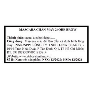 Mascara Chân Mày Deborah 24ORE Brow 9ml