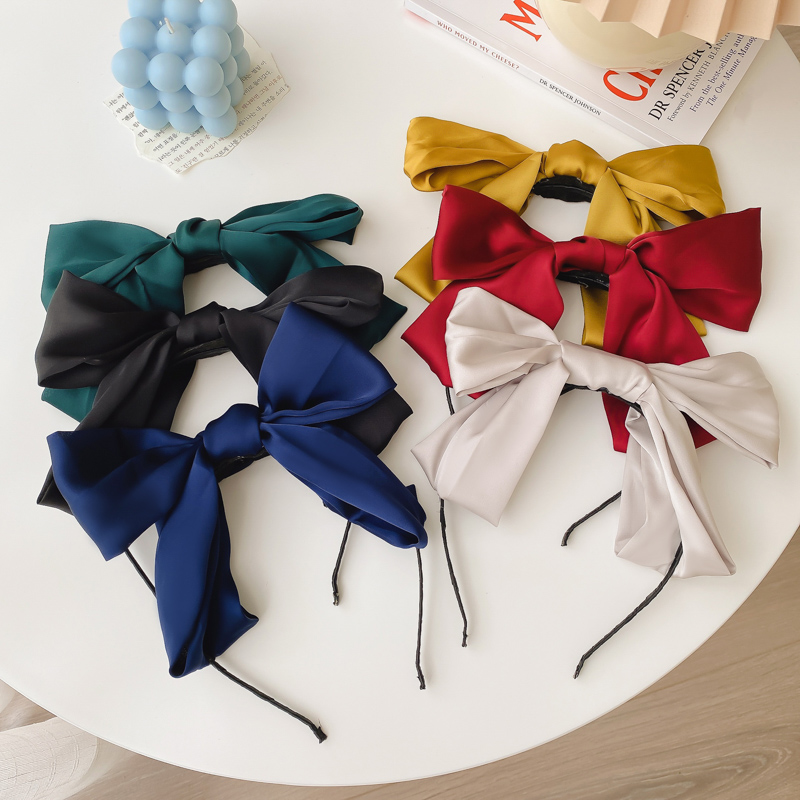 Băng Đô Cài Tóc Đính Nơ Lớn Đáng Yêu Dành Cho Nữ