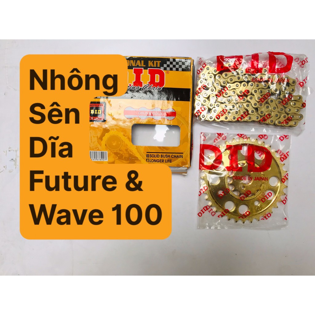 [CÓ VIDEO] Nhông xích đĩa nhông sên dĩa FUTURE NEO WAVE RS THÔNG SỐ 35-14T 10 ly - màu vàng - Cực dày chắc khoẻ