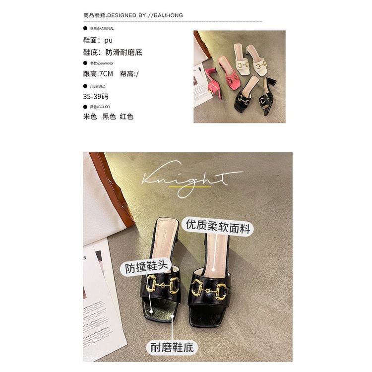 Guốc Dép Nữ Bản Ngang Phối Khóa Đẹp Cao Cấp Trung Niên Giày Gót Dẹp Dẹt Cao 5p CuTe Thời Trang Cao Cấp Màu Trắng Đen