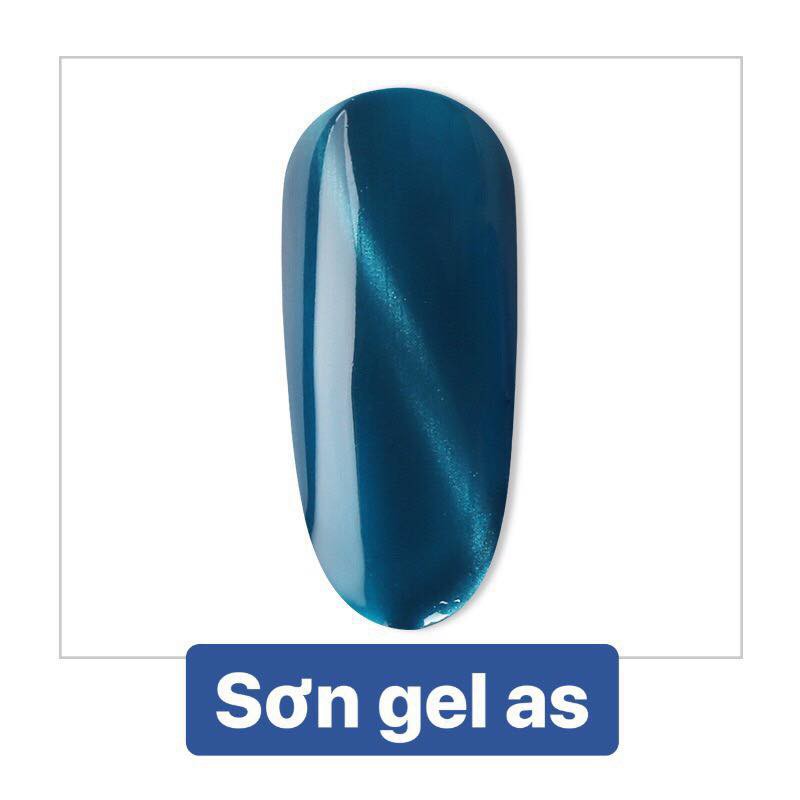 Sơn gel AS tone mắt mèo  xanh - QM ( chai đen )