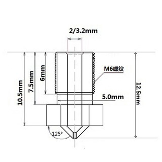 Đầu in E3D-V5 V6 M6 ren 1.75