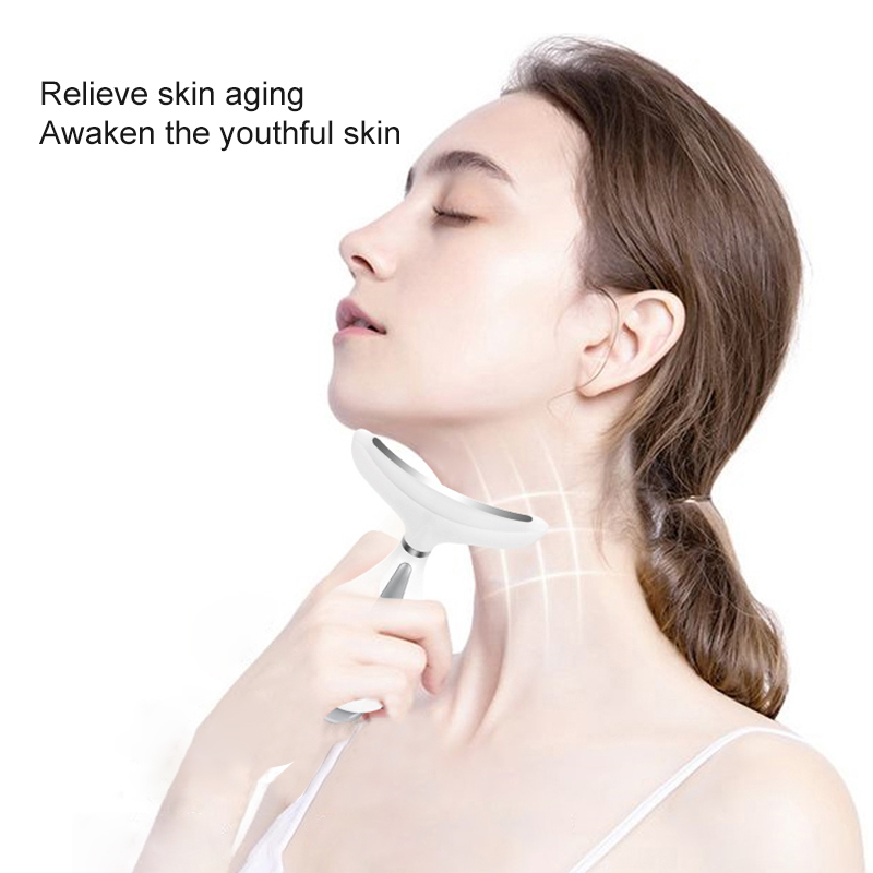 Máy mát xa da mặt bằng nhiệt SALORIE D00202 loại bỏ nếp nhăn nâng cơ da mặt và cổ có đèn LED 3 màu sắc