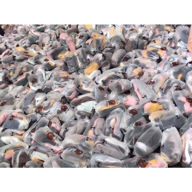 Set túi 10 tất gấu 10màu