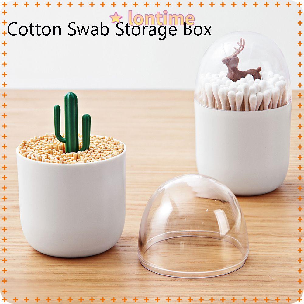 Hộp đựng tăm bông đa năng nắp hình thú dễ thương