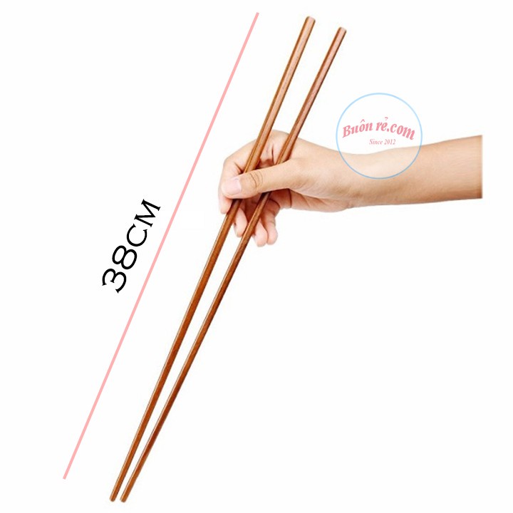 Đũa dài gỗ dừa 38cm nấu ăn chiên rán an toàn 00834