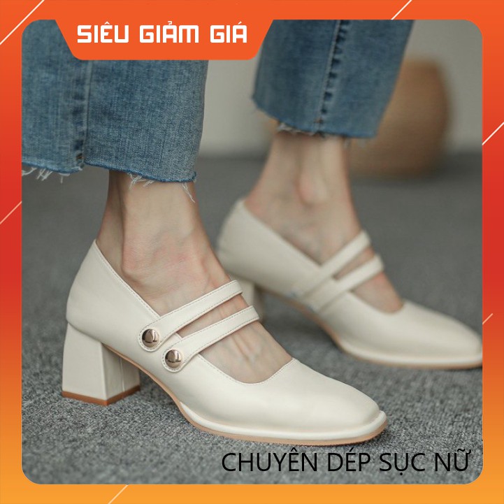 [ SẴN HÀNG - SHIP NGAY] Giày cao gót style tiểu thư quai ngang G023