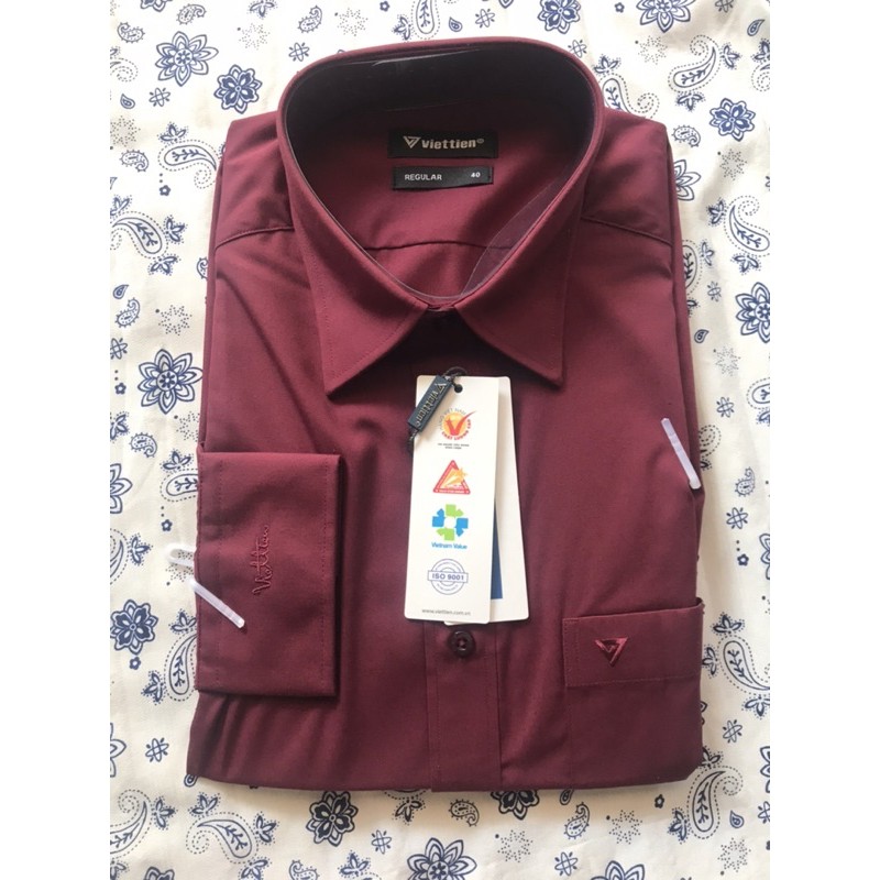 ÁO SƠMI VIỆT TIẾN MÀU TRƠN DÀI TAY CHÍNH HÃNG GIÁ RẺ | BigBuy360 - bigbuy360.vn