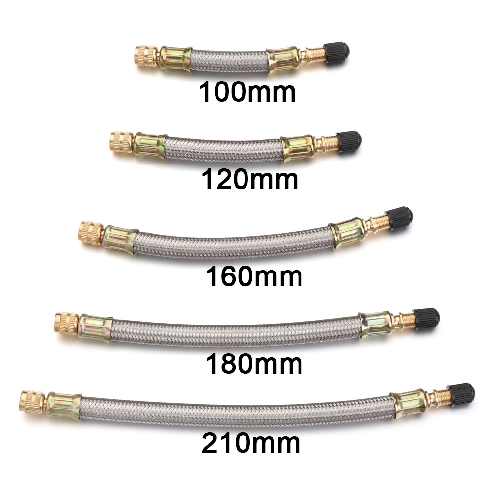 Ống bơm hơi bánh xe bằng thép không gỉ + silicone nhỏ gọn tiện lợi thích hợp cho xe scooter điện