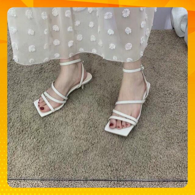 [FreeShip] [Rẻ vô địch]  Giày sandal quai mảnh gót cap 4p - phong cách Hàn Quốc
