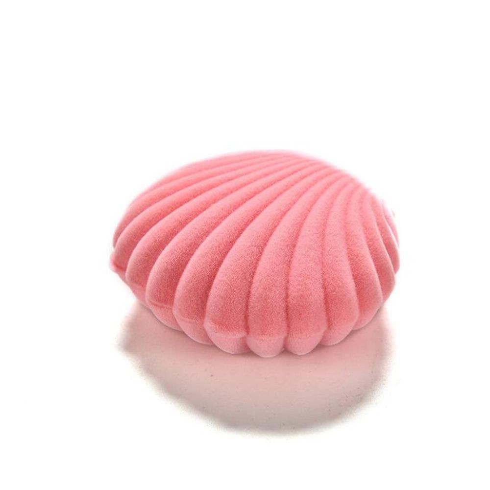 1 Hộp Đựng Trang Sức Hình Vỏ Sò Bằng Vải Nhung Nhiều Màu Sang Trọng Cho Nữ