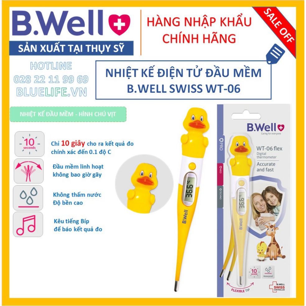 [SIEU SALE] * [Hàng SX tại THỤY SỸ] - NHIỆT KẾ ĐIỆN TỬ B.WELL SWISS WT-06 FLEX  [100% CHÍNH HÃNG] - BẢO HÀNH TRỌN ĐỜI