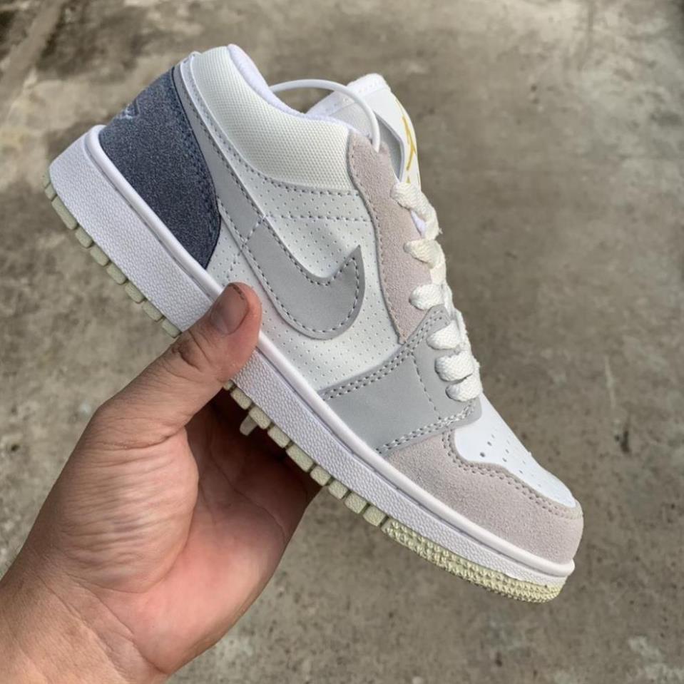 Giày Jordan 1 JD1 Paris xám xanh cổ thấp thể thao sneaker Hot Trend