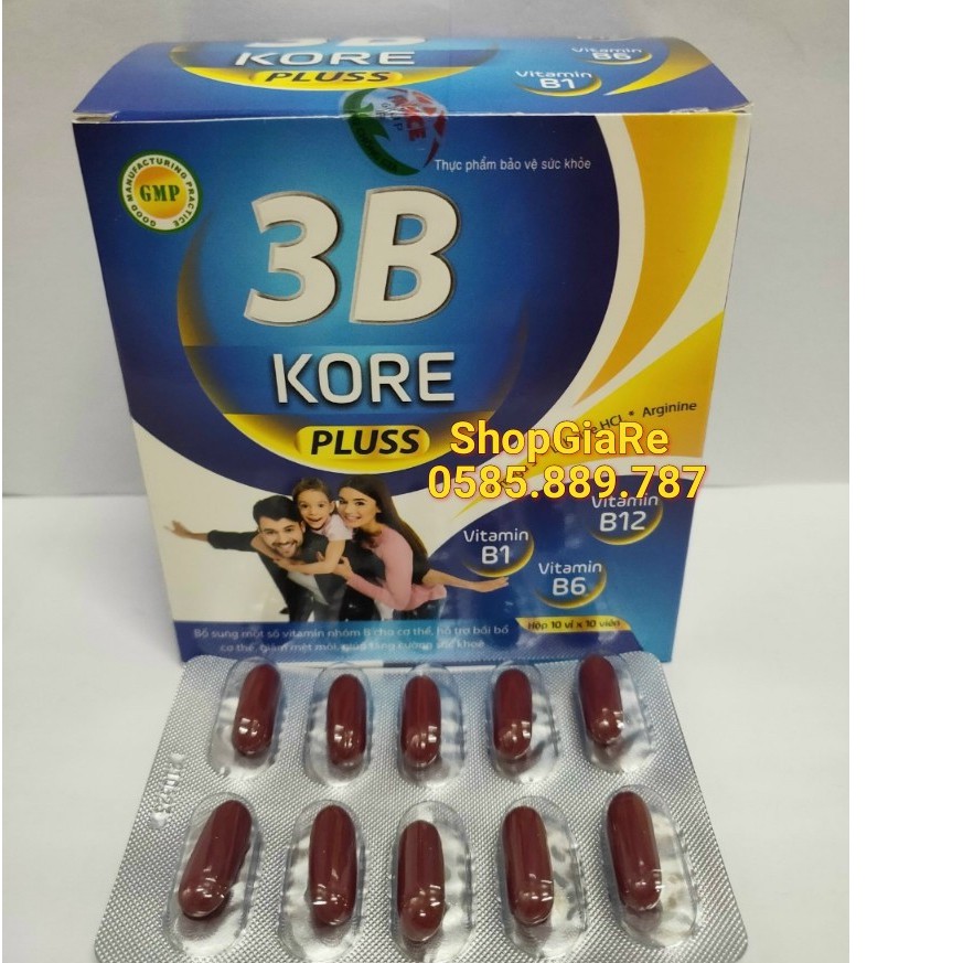 3B kore pluss bổ sung vitamin bồi bổ sức khỏe, nâng cao thể trạng, hỗ trợ kén ăn, người suy nhược, bị