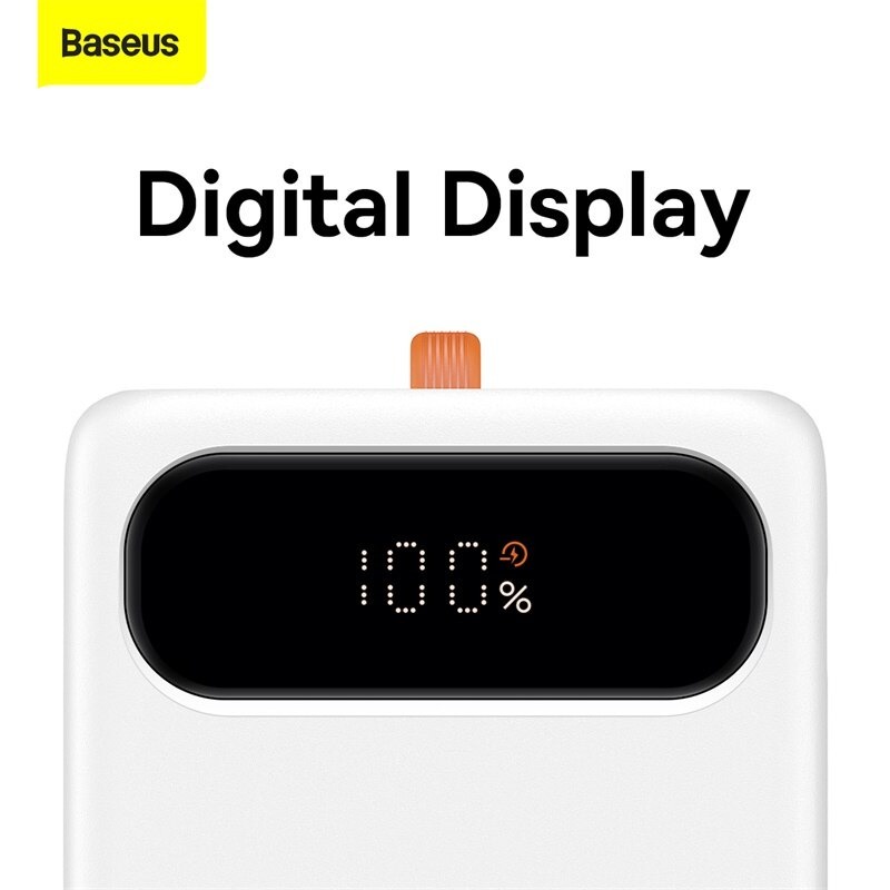 Pin Sạc Dự Phòng Siêu Nhanh  Baseus Block Digital Display Quick Charge Power Bank 22.5W Hàng Chính Hãng