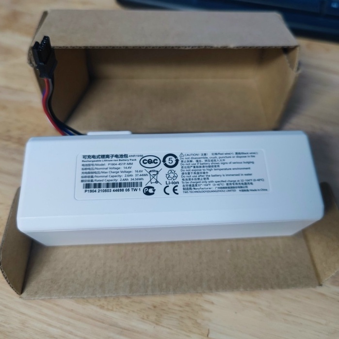 Pin Thay Thế Robot Hút Bụi Xiaomi Mijia 1C/ Pin Robot Mijia STYTJ01ZHM/ Pin Robot P1904 4S1P MM - Hàng Chính Hãng