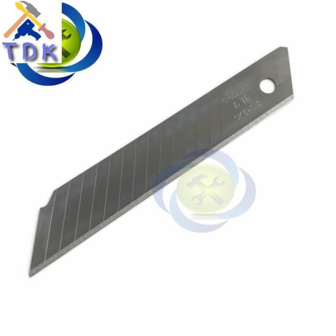 Lưỡi dao rọc giấy C-Mart A0041B 14 rãnh 10 lưỡi/hộp 100 X 18 X 0.5mm