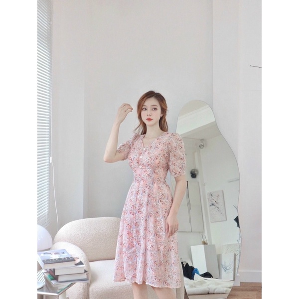 Đầm hoa 🌷Đầm suông hoa tà chéo
