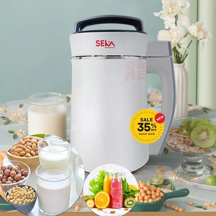 Máy làm sữa hạt kiêm nồi nấu cháo chậm Seka công nghệ Đức xay nấu đa năng 7in1 bổ sung dinh dưỡng cho bé và cả gia đình