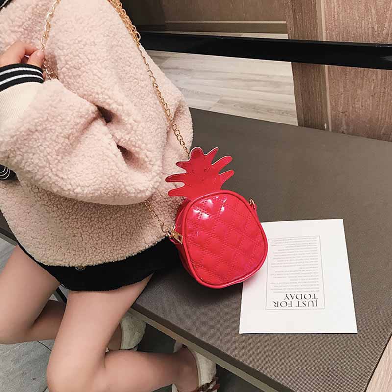 Túi đeo chéo in hình quả dứa dễ thương cho bé gái