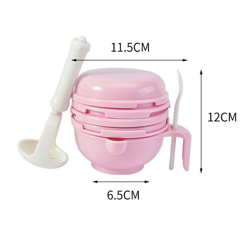 Bộ Chế Biến Đồ Ăn Dặm Kiểu Nhật 10 Chi Tiết Chất Liệu Lúa Mạch Cho Bé, Dụng Cụ Chế Biến Đồ Ăn Dặm Cho Bé Đa Năng