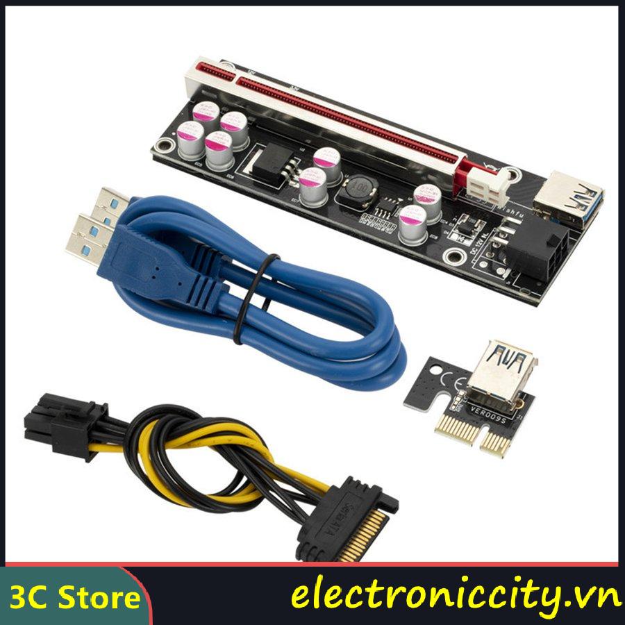 {ELE-3C} PCI-E Pcie Riser 009S PLUS Profesional Express Extender PCI E USB Riser