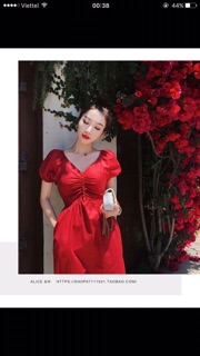 Váy tay bồng/đầm tay bồng