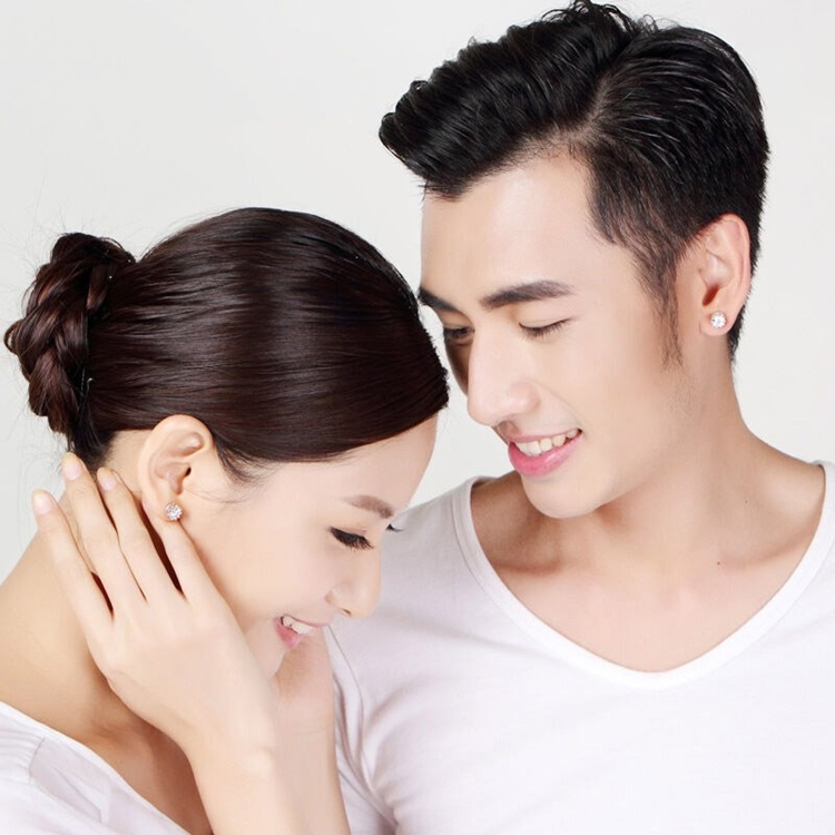 Bông tai thời trang Nam nữ Hàn Quốc Bạc Ý S925-HT308