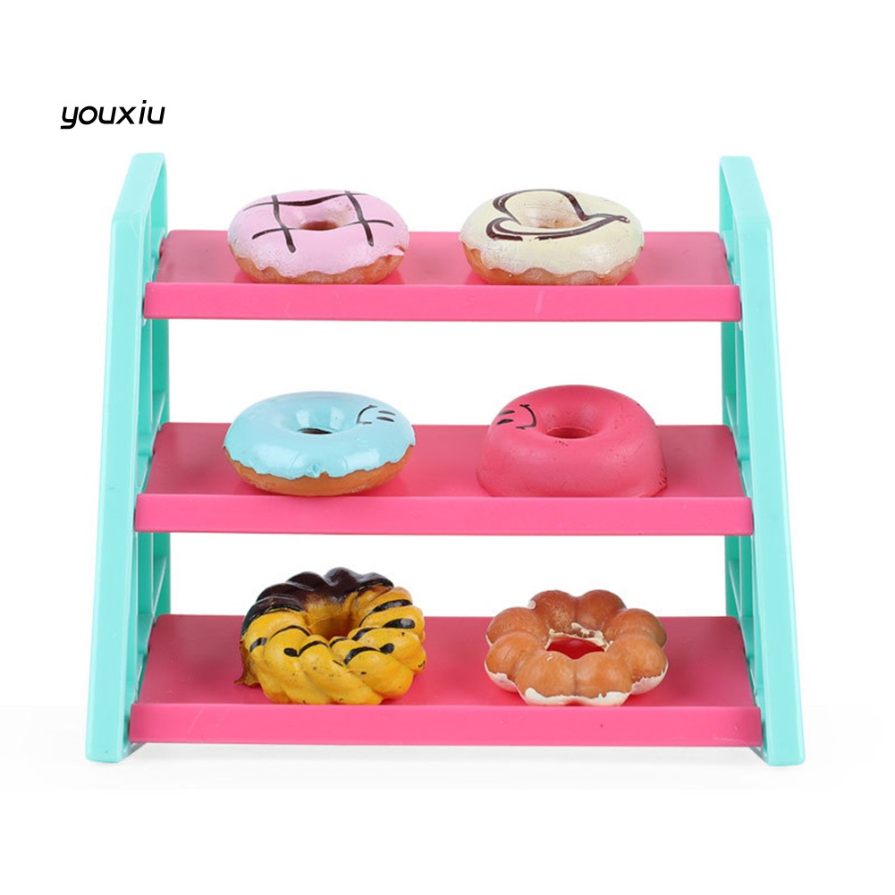 ♛YEWJ♛Simulation Mini Donut Shop Cashier Model Kids Pretend Play Education Toy Gift