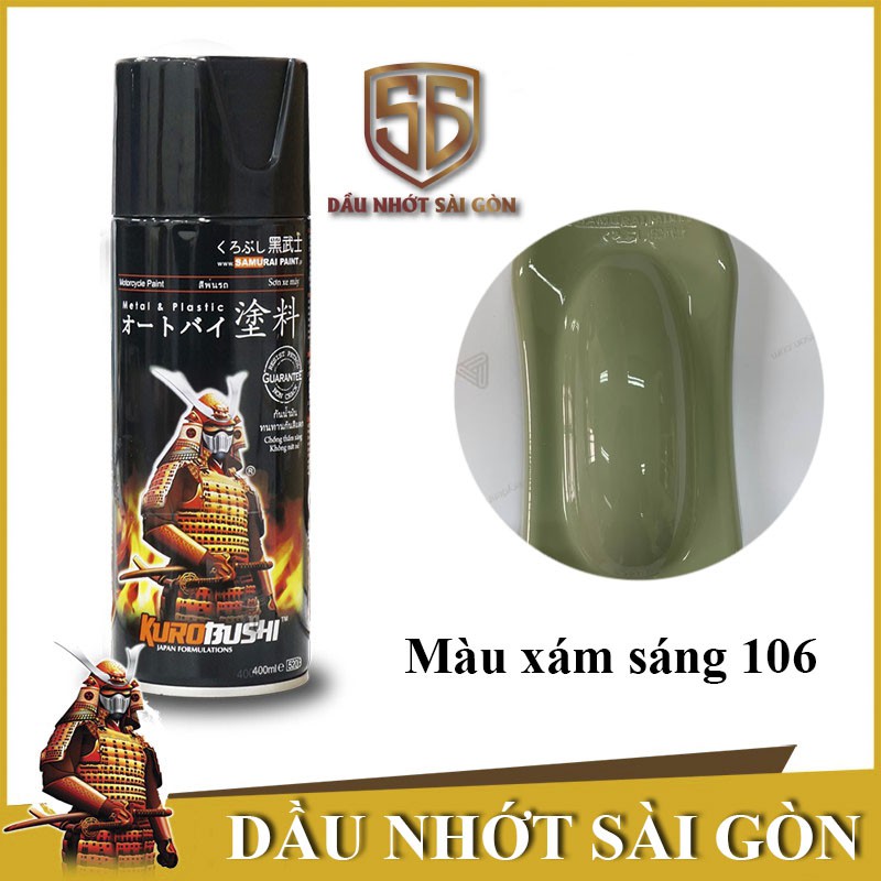 106 _ Sơn xit Samurai 106 màu xám sáng _ Light Grey