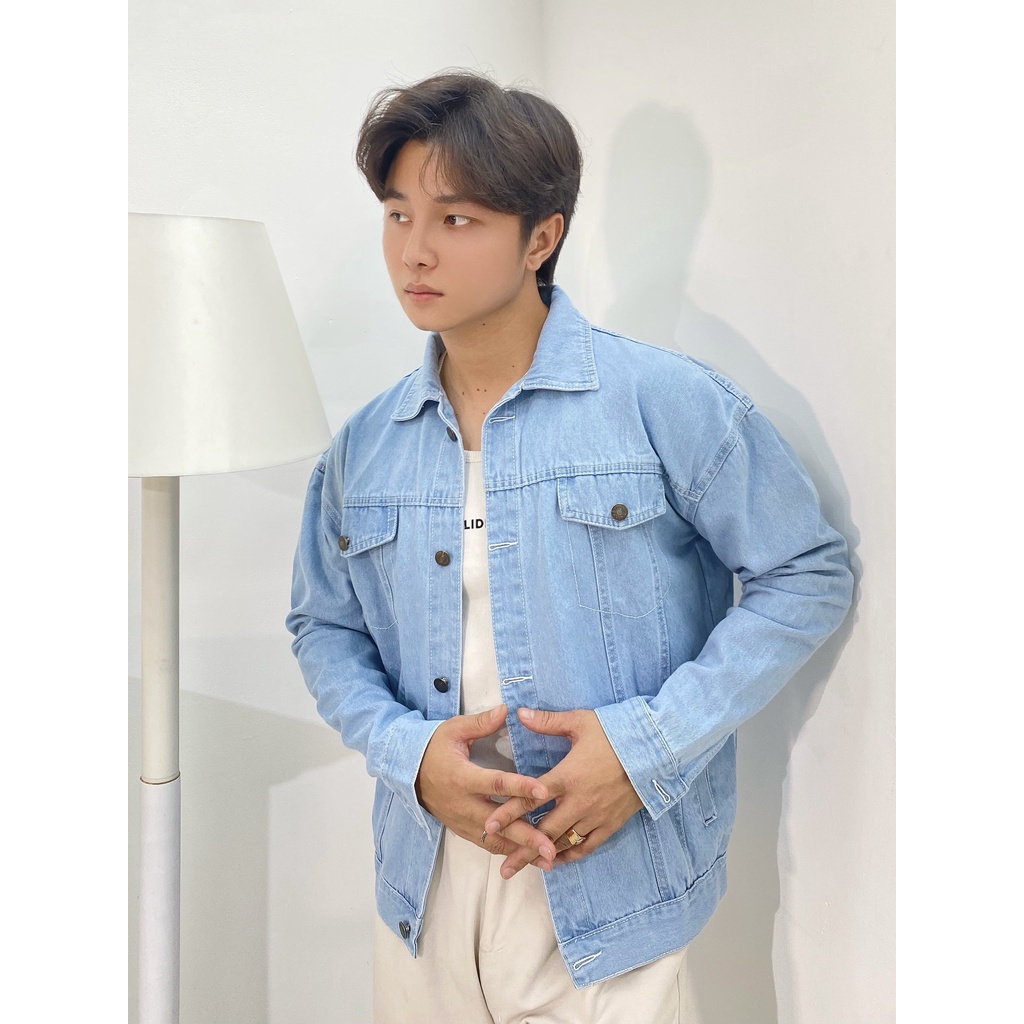 Áo khoác jean Nam from rộng cao cấp phong cách Hàn Quốc M Fashion KN04