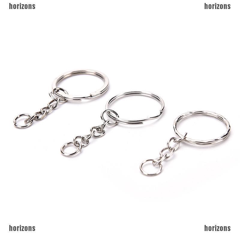 Set 100 móc khóa tròn bằng hợp kim cỡ 25mm tiện dụng