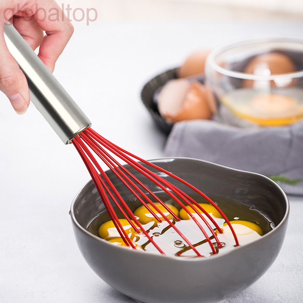 Dụng Cụ Đánh Trứng Cầm Tay Bằng Thép Không Gỉ Và Silicone