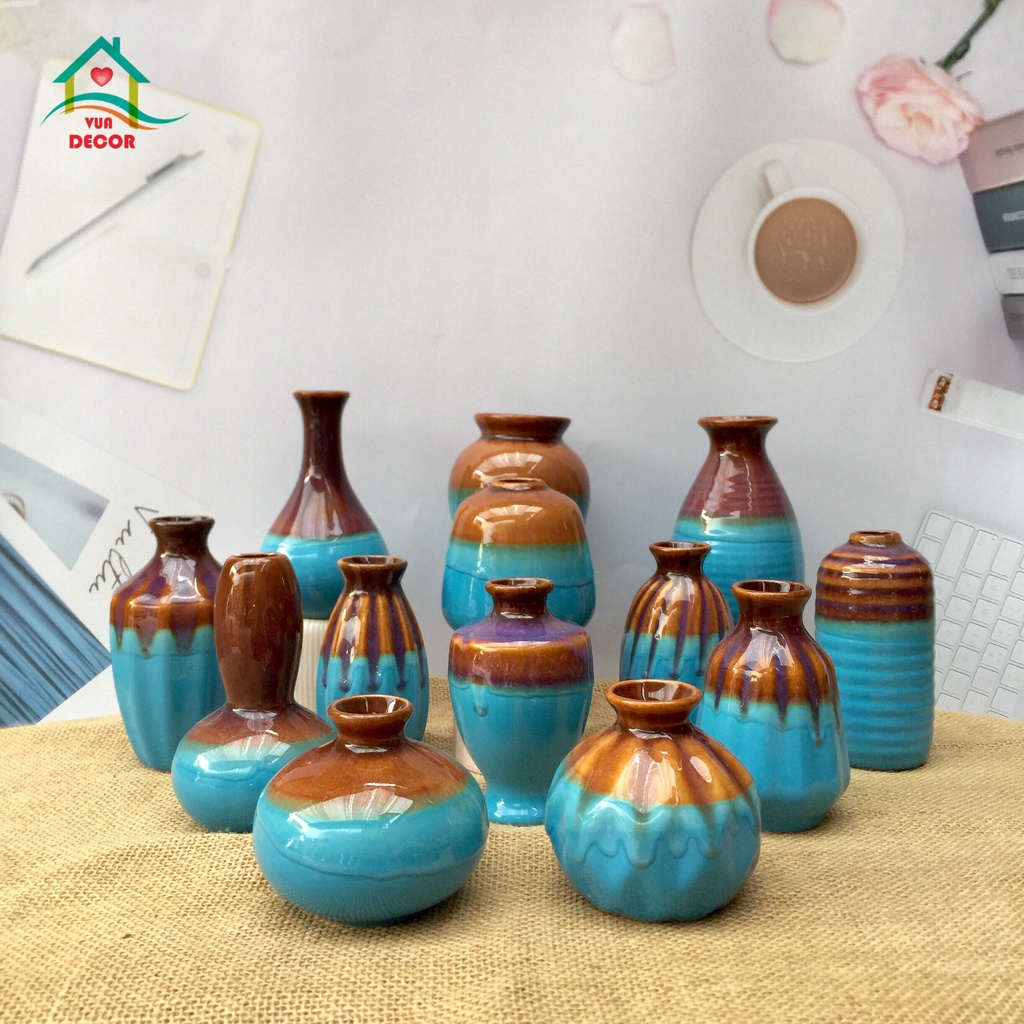 [SET 3 BẤT KÌ] Lọ Hoa mini bình hoa Decor Trang Trí cắm hoa để bàn