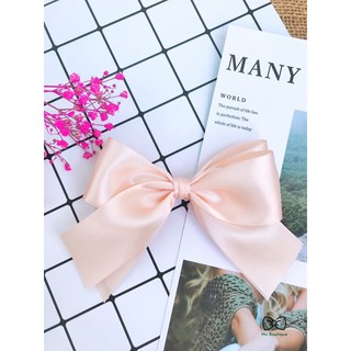 Kẹp tóc handmade nơ satin basic A034
