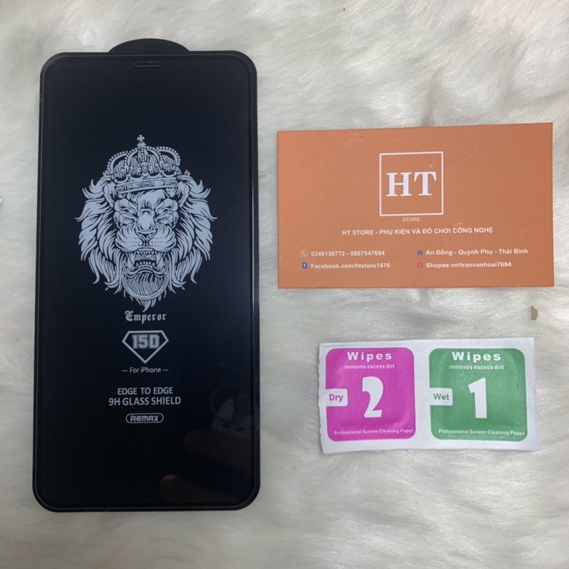 KÍNH CƯỜNG LỰC Táo REMAX 15D FULL MÀN LOẠI TỐT