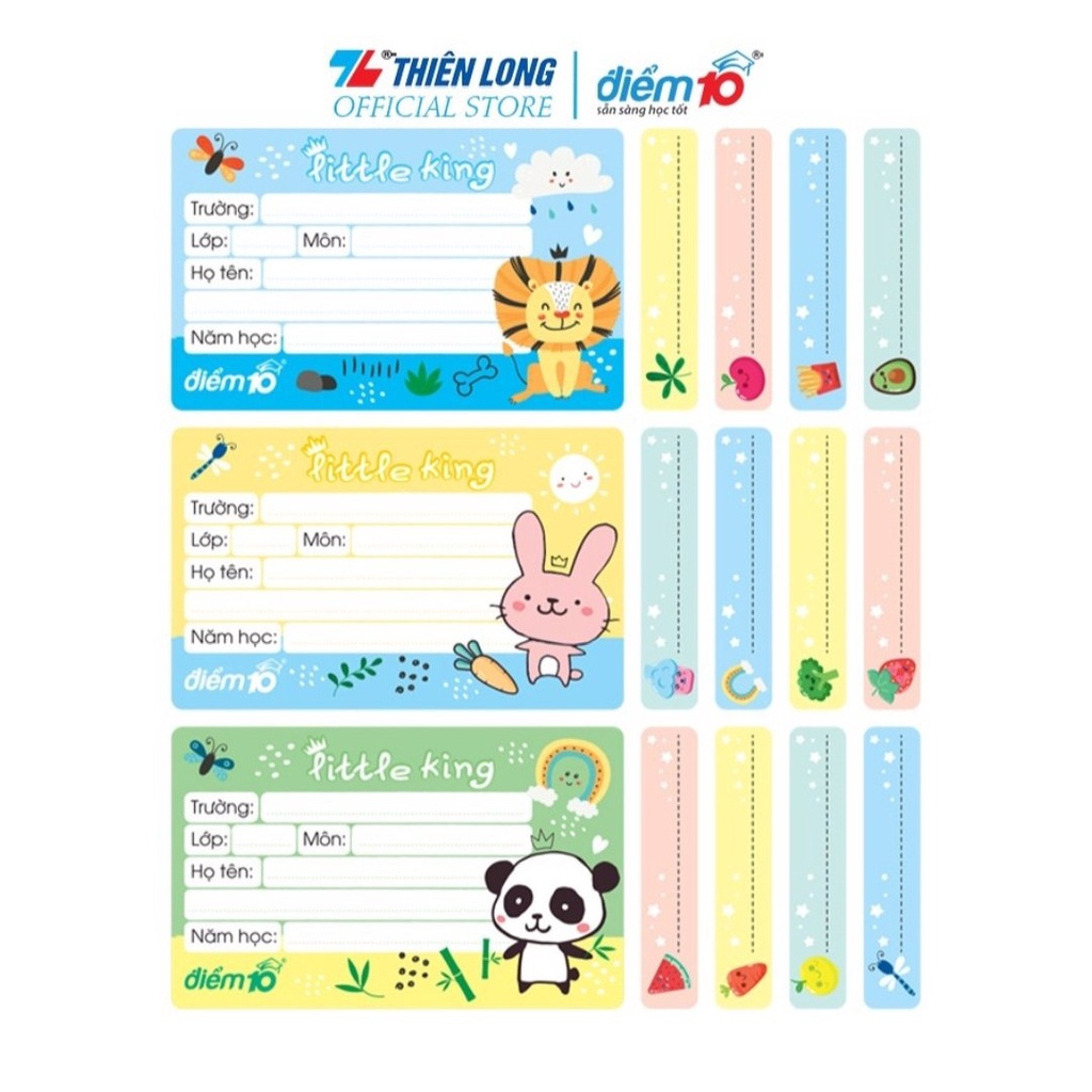 Nhãn vở Thiên Long Điểm 10 TP-NBL005  hàng có kiểm tra chất lượng và an toàn